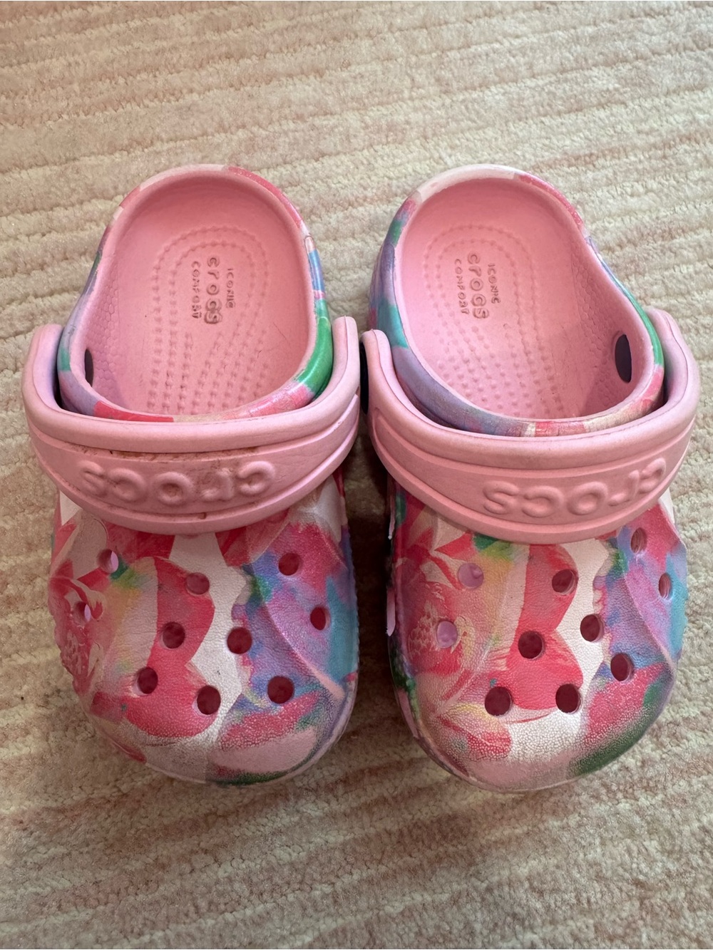CROCS Kids Tie-Dye Pink Multi Classic Clog